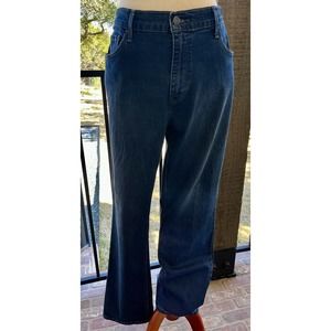 Levi's 505 Jeans Size 16R Women's Straight Leg Mid Rise Dark Wash Blue Denim
